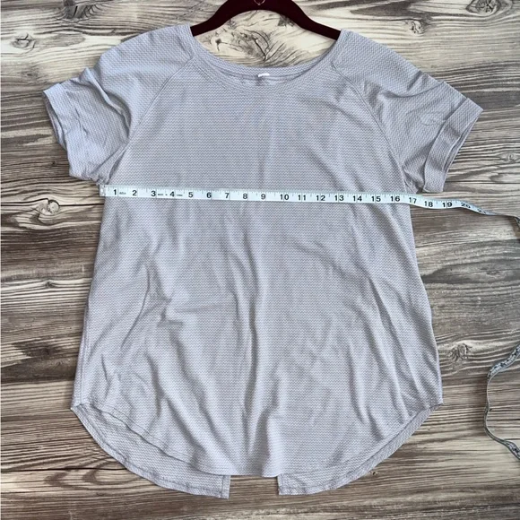 Lululemon Open Up Tie Back Tee Heathered Lavender Grey / Lavender Grey - Picture 9 of 9